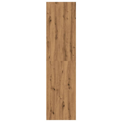 Kledingkast 50x50x200 cm bewerkt hout artisanaal eikenkleurig