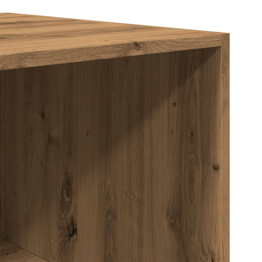 Kledingkast 50x50x200 cm bewerkt hout artisanaal eikenkleurig