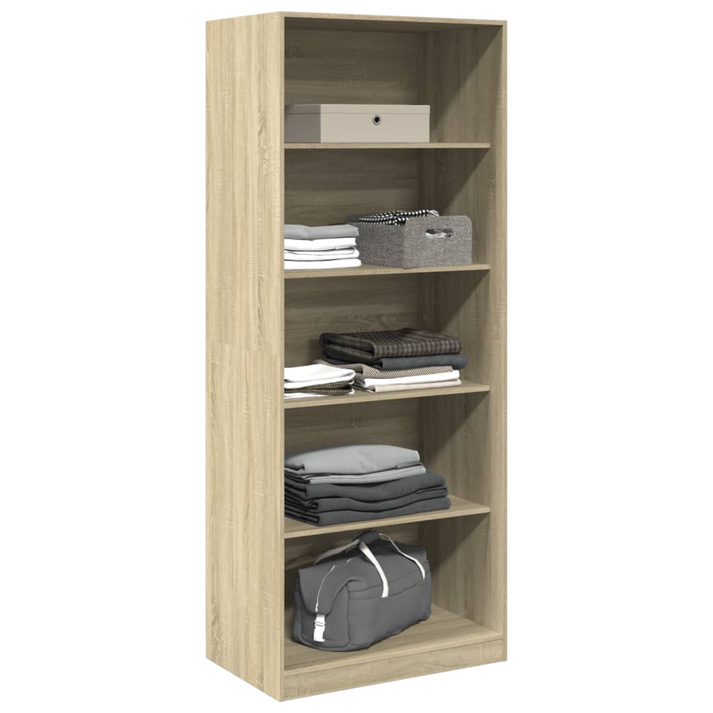 Kledingkast 80x50x200 cm bewerkt hout sonoma eikenkleurig