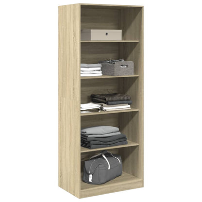 Kledingkast 80x50x200 cm bewerkt hout sonoma eikenkleurig