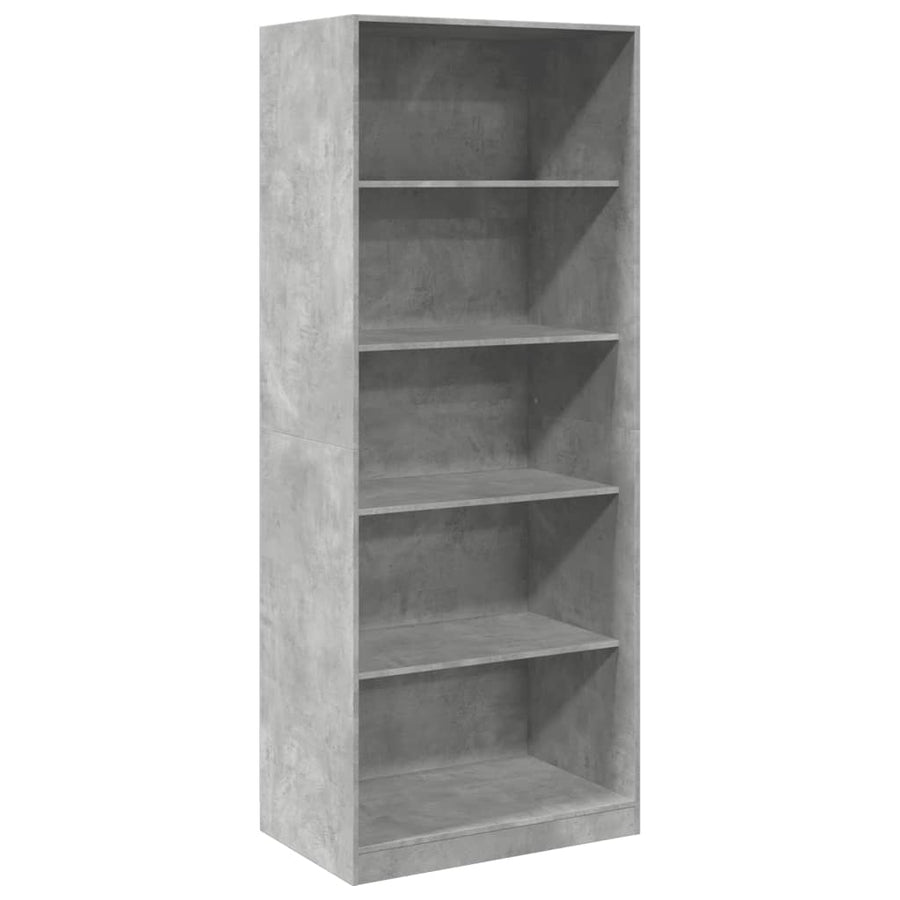 Kledingkast 80x50x200 cm bewerkt hout betongrijs