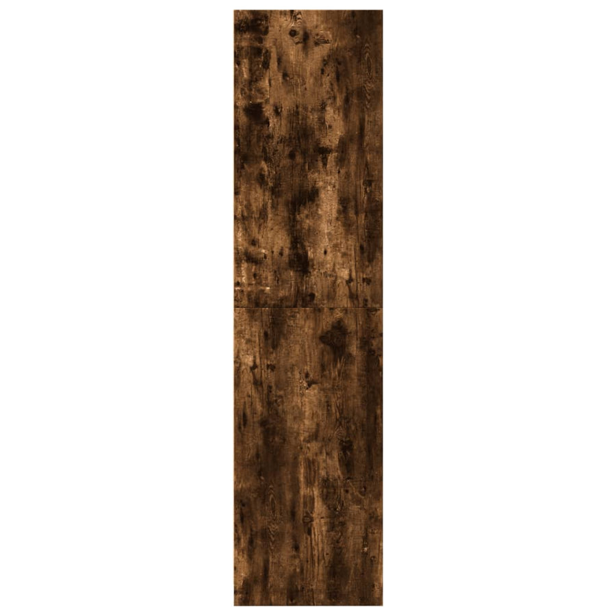 Kledingkast 80x50x200 cm bewerkt hout gerookt eikenkleurig