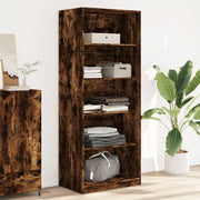 Kledingkast 80x50x200 cm bewerkt hout gerookt eiken