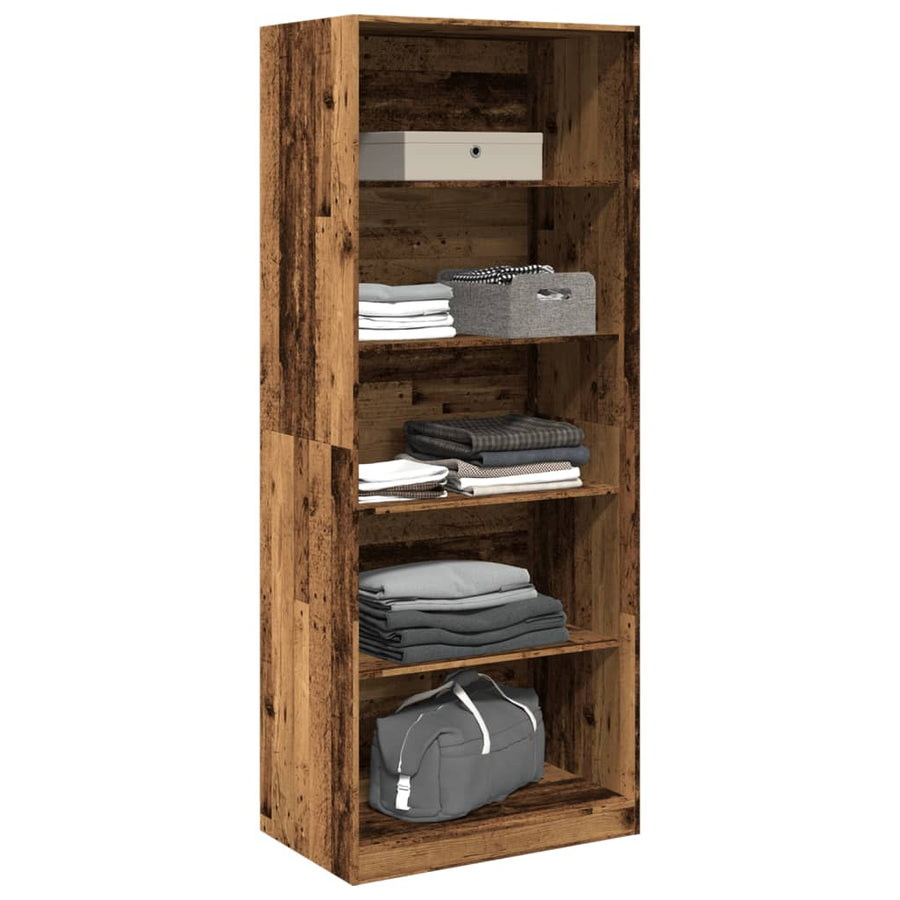 Kledingkast 80x50x200 cm bewerkt hout oud hout