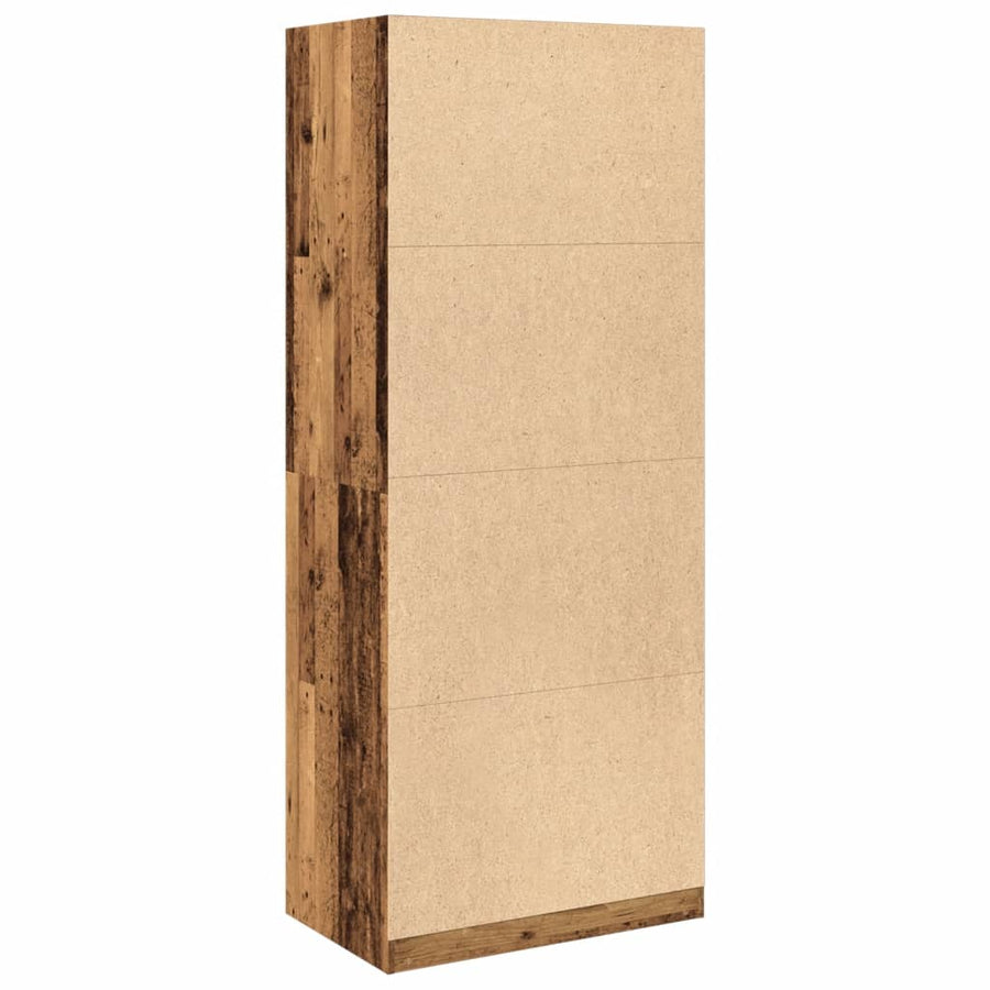 Kledingkast 80x50x200 cm bewerkt hout oud hout