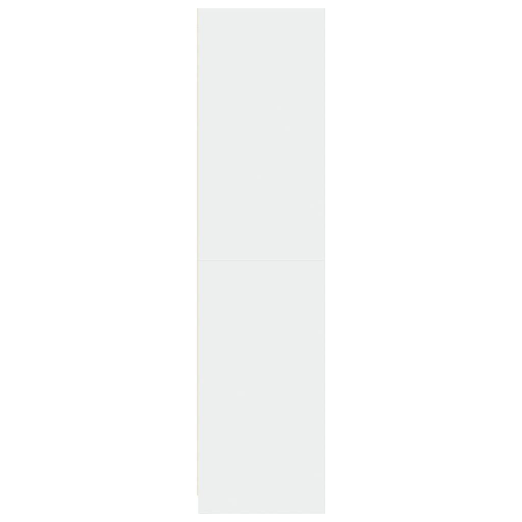 Kledingkast 100x50x200 cm bewerkt hout wit