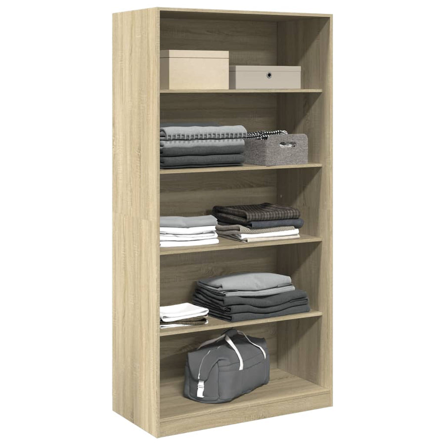 Kledingkast 100x50x200 cm bewerkt hout sonoma eikenkleurig