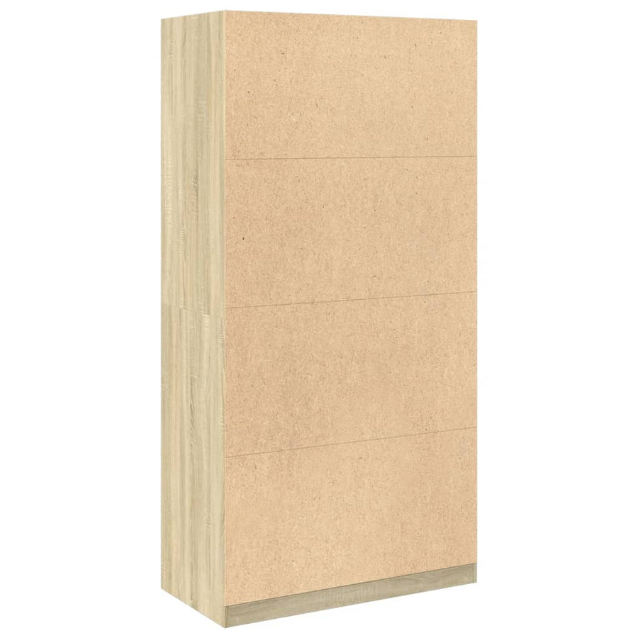 Kledingkast 100x50x200 cm bewerkt hout sonoma eikenkleurig