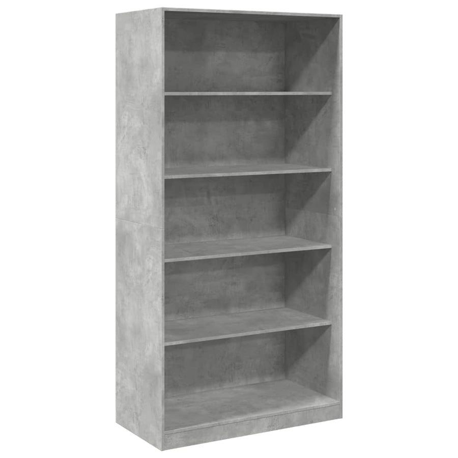 Kledingkast 100x50x200 cm bewerkt hout betongrijs