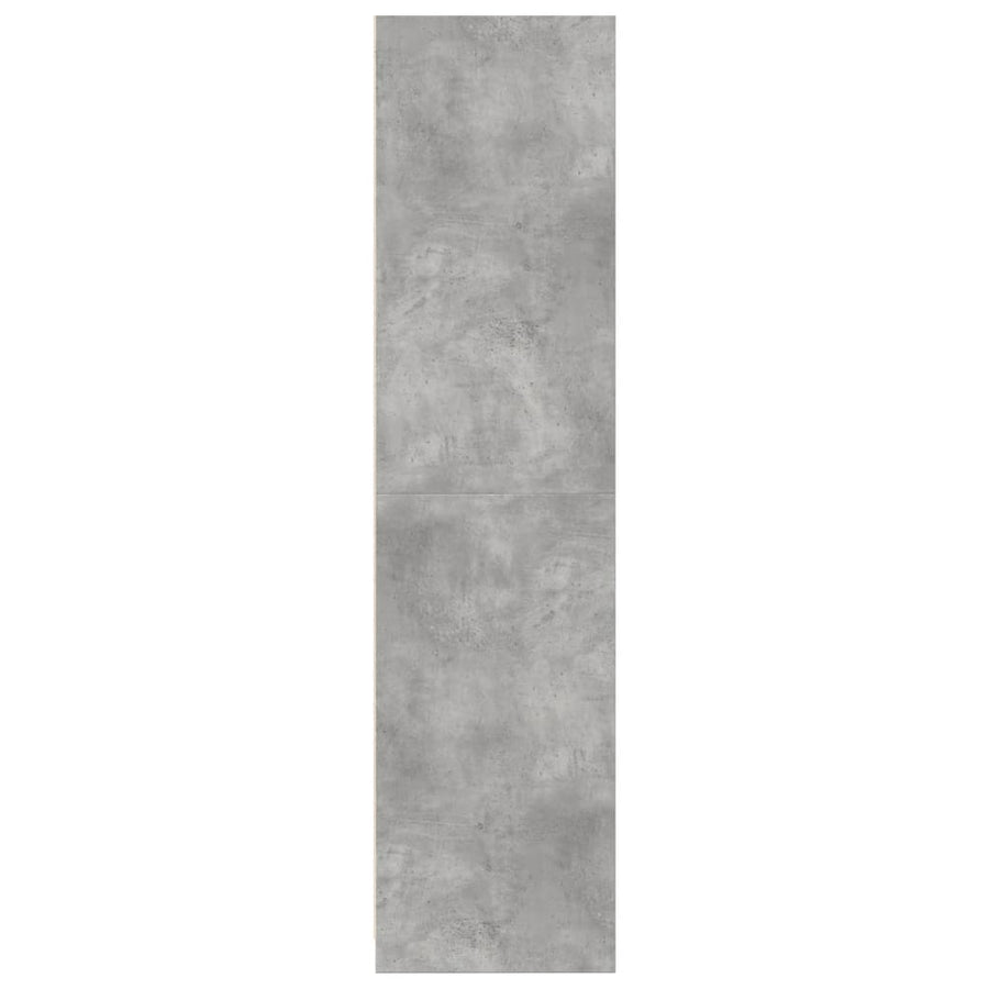 Kledingkast 100x50x200 cm bewerkt hout betongrijs