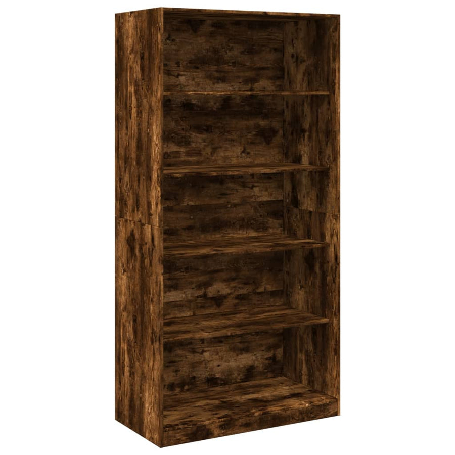 Kledingkast 100x50x200 cm bewerkt hout gerookt eikenkleurig