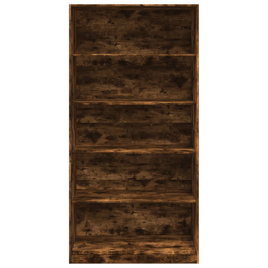Kledingkast 100x50x200 cm bewerkt hout gerookt eikenkleurig