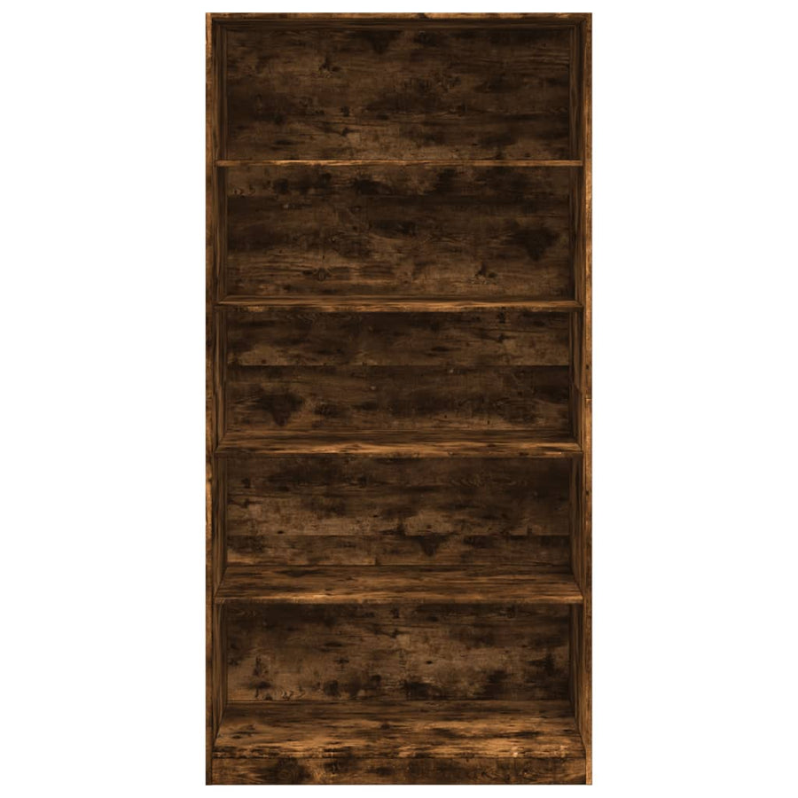 Kledingkast 100x50x200 cm bewerkt hout gerookt eikenkleurig