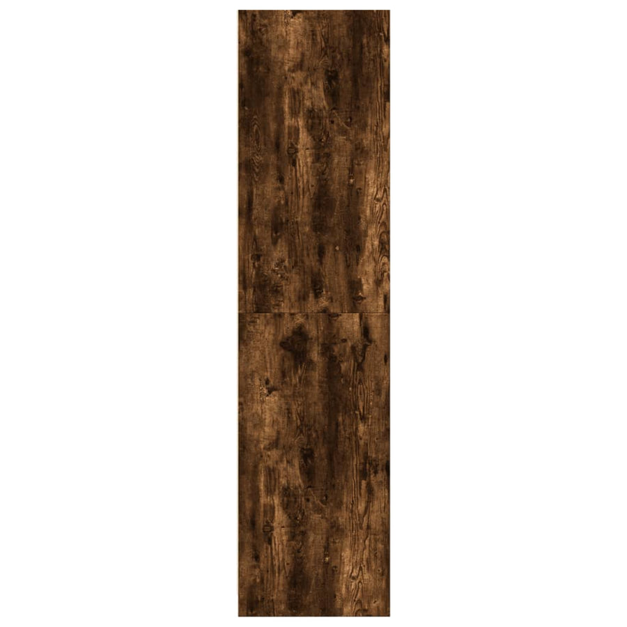Kledingkast 100x50x200 cm bewerkt hout gerookt eikenkleurig