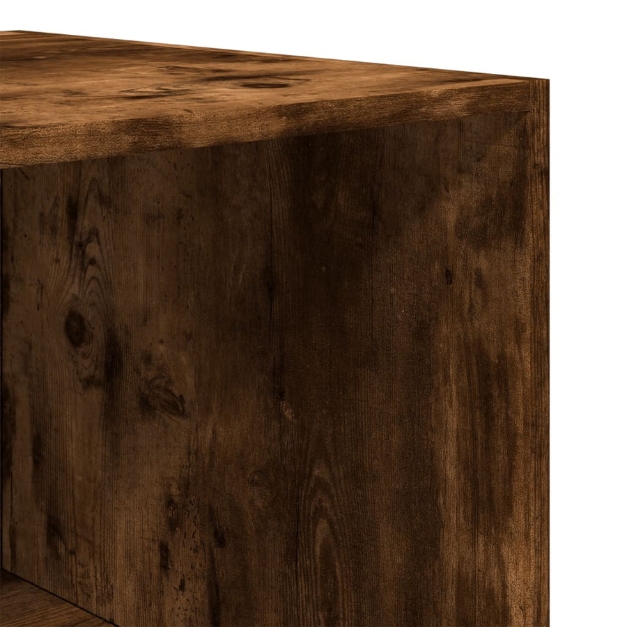Kledingkast 100x50x200 cm bewerkt hout gerookt eikenkleurig