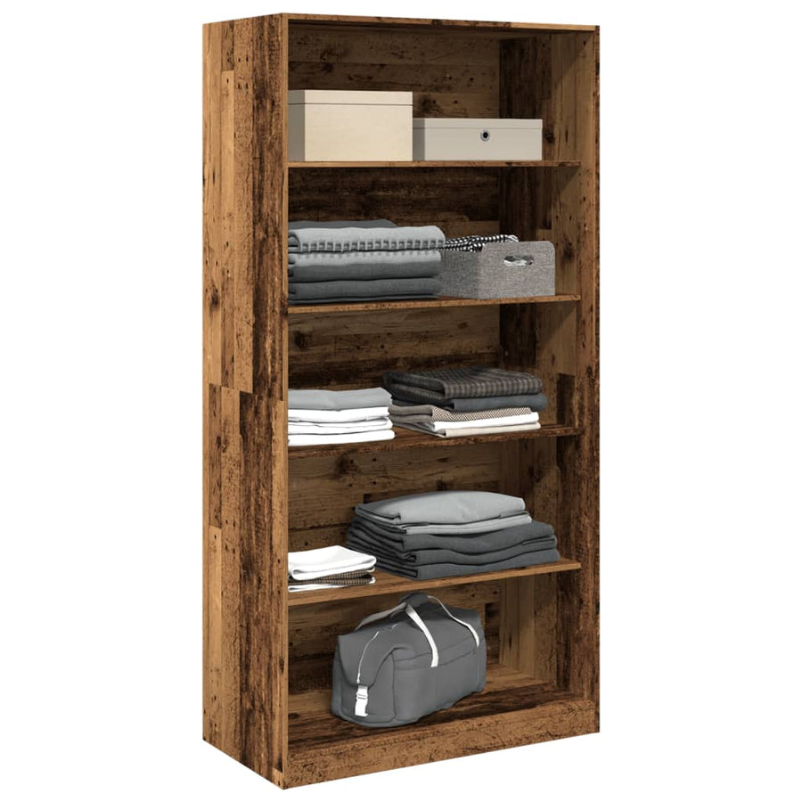 Kledingkast 100x50x200 cm bewerkt hout oud hout