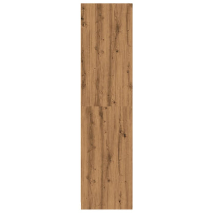 Kledingkast 100x50x200 cm bewerkt hout artisanaal eikenkleurig