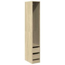 Kledingkast 30x50x200 cm bewerkt hout sonoma eikenkleurig