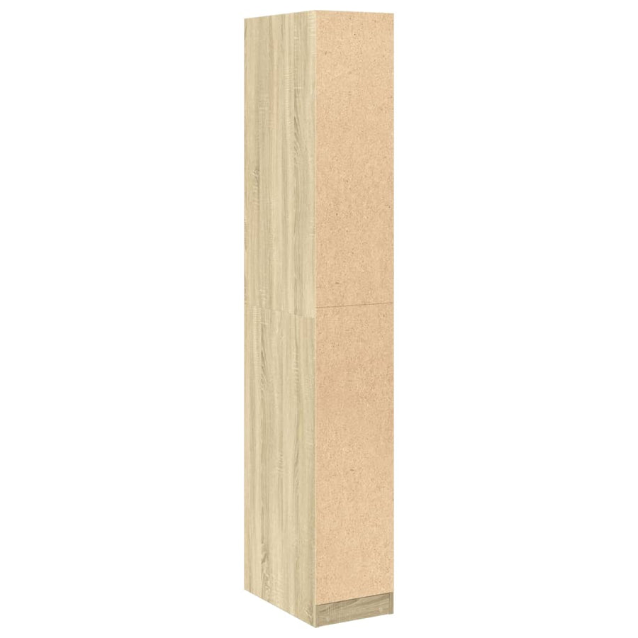 Kledingkast 30x50x200 cm bewerkt hout sonoma eikenkleurig