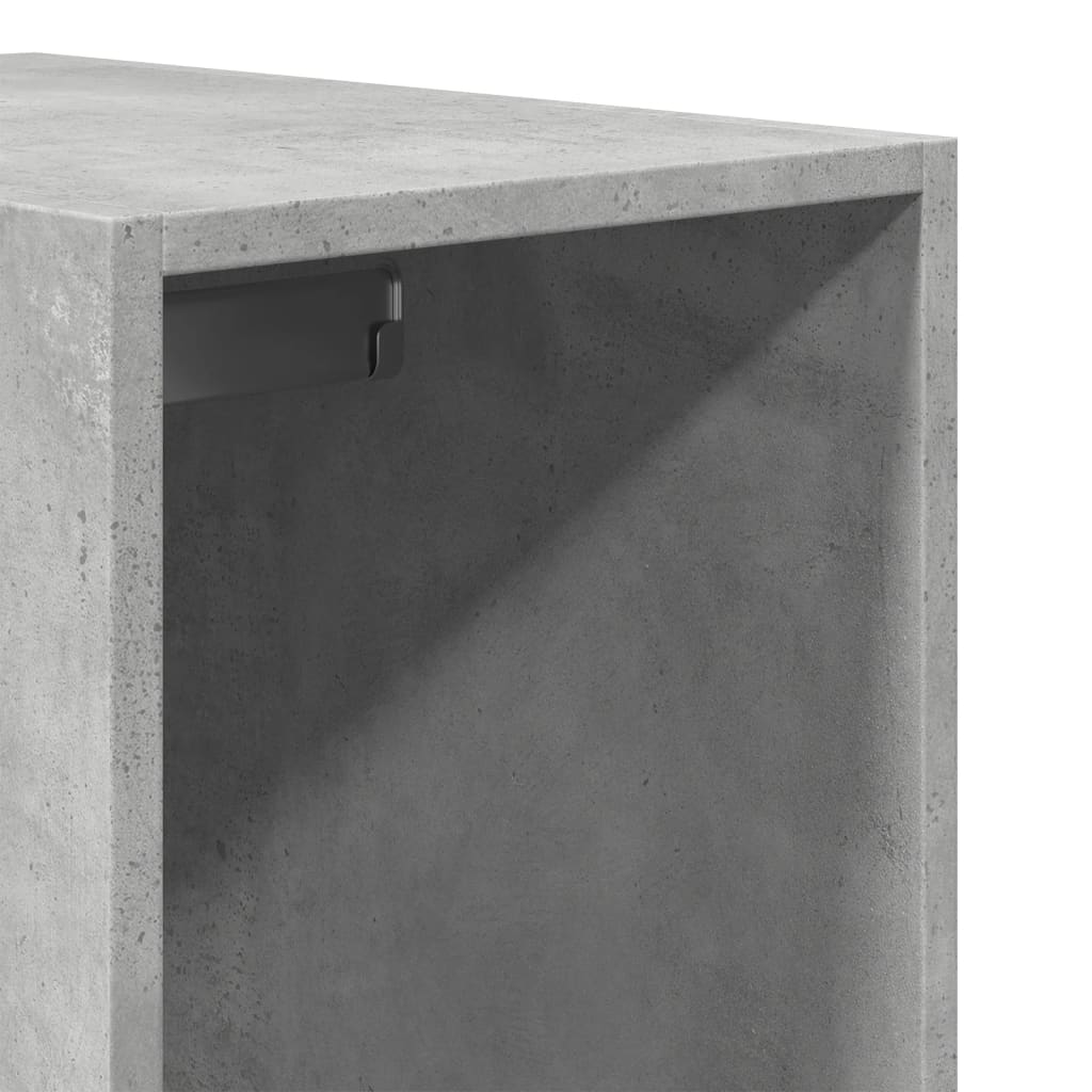 Kledingkast 30x50x200 cm bewerkt hout betongrijs