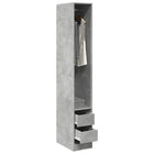 Wardrobe 30x50x200 cm treated wood concrete grey
