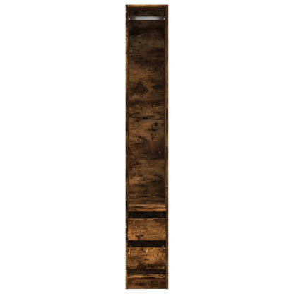 Kledingkast 30x50x200 cm bewerkt hout gerookt eikenkleurig