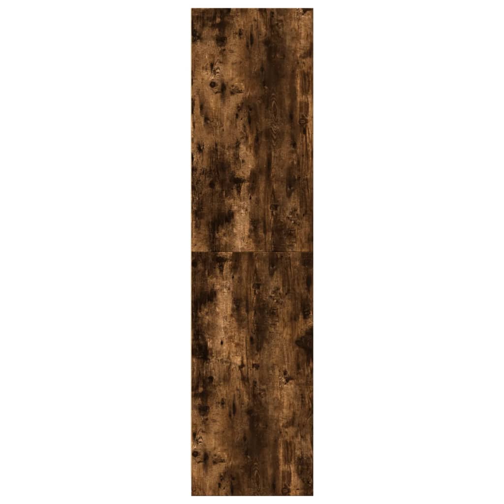 Kledingkast 30x50x200 cm bewerkt hout gerookt eikenkleurig