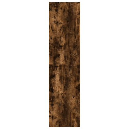 Kledingkast 30x50x200 cm bewerkt hout gerookt eikenkleurig