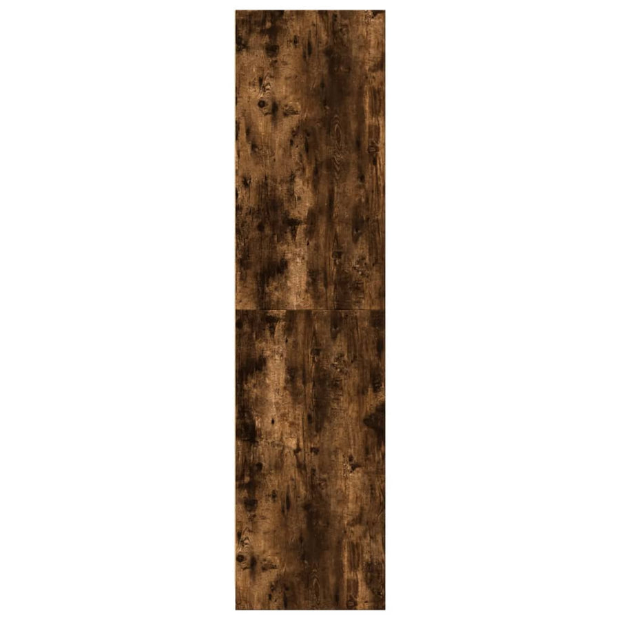 Kledingkast 30x50x200 cm bewerkt hout gerookt eikenkleurig