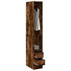 Wardrobe 30x50x200 cm engineered wood smoked oak look