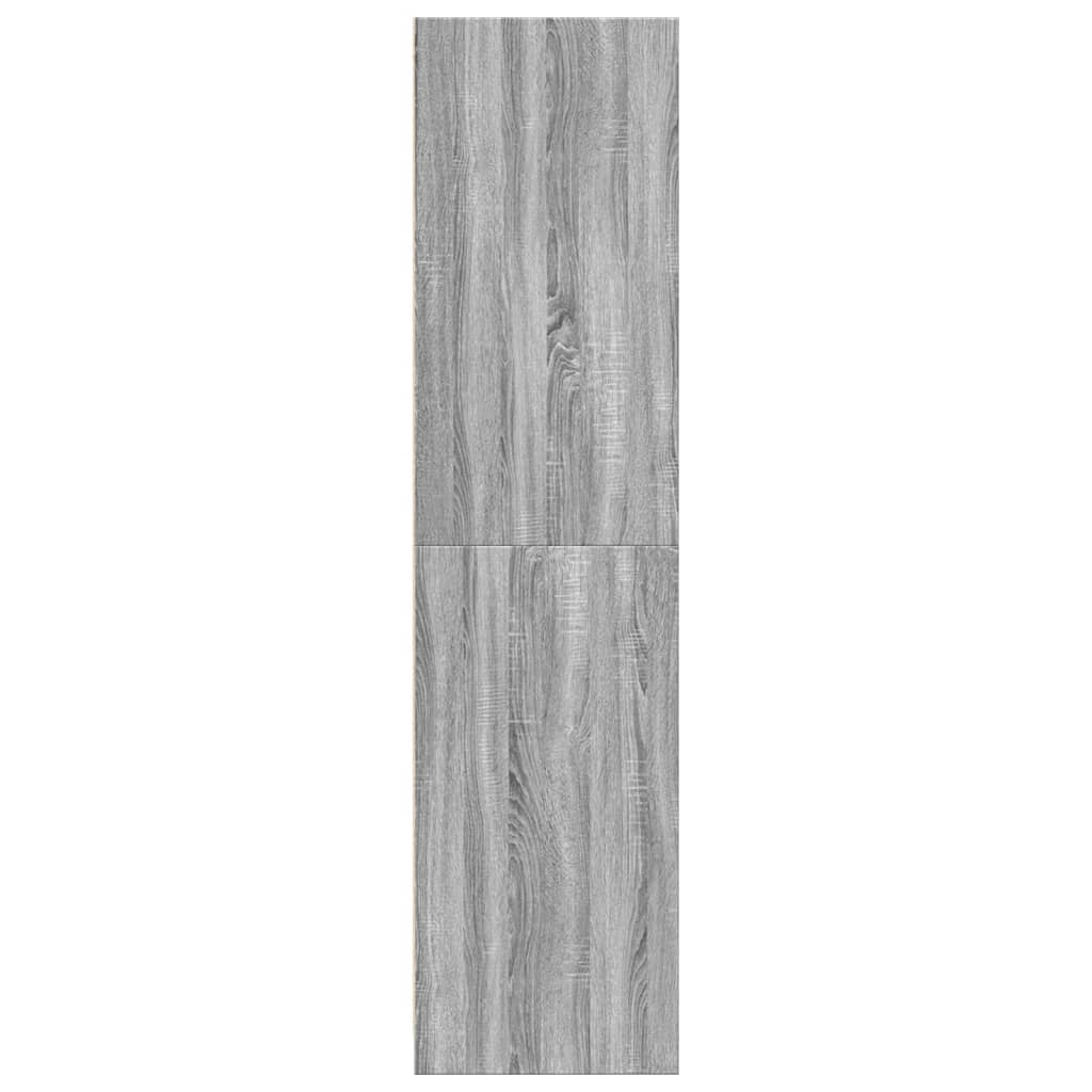 Kledingkast 30x50x200 cm bewerkt hout grijs sonoma eikenkleur
