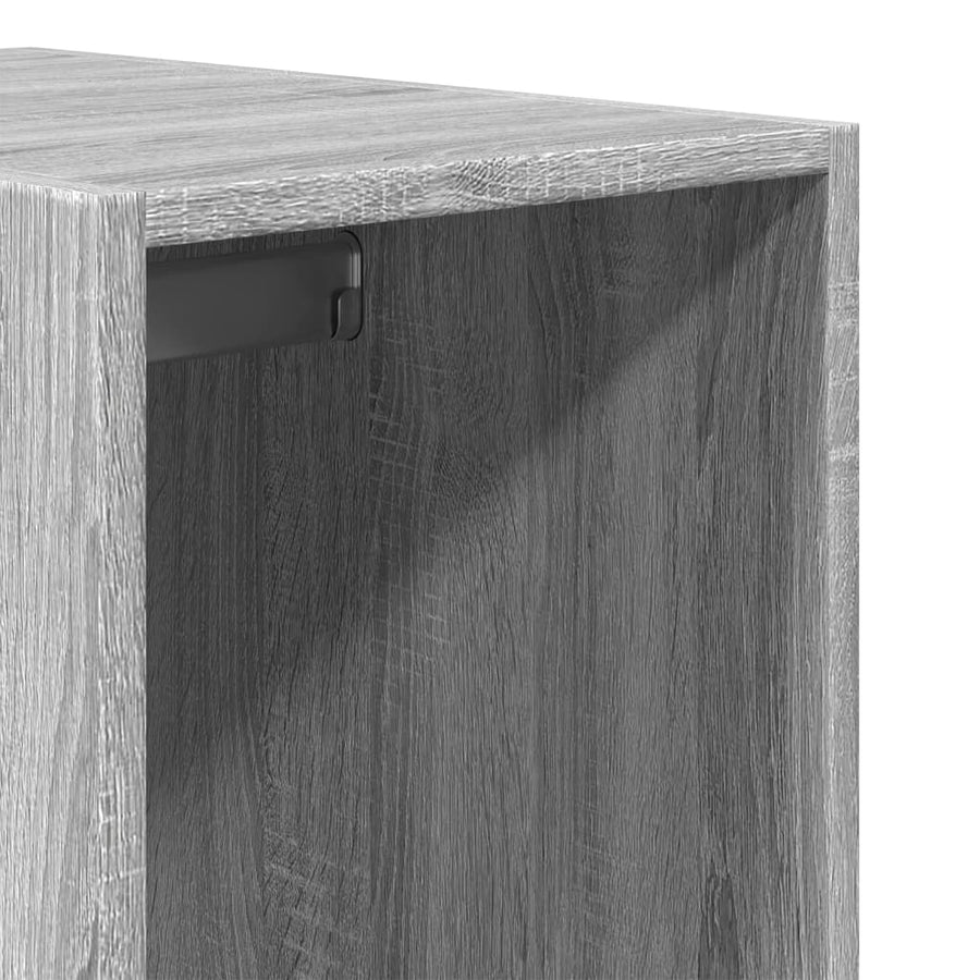 Kledingkast 30x50x200 cm bewerkt hout grijs sonoma eikenkleur