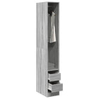 Wardrobe 30x50x200 cm processed wood grey Sonoma oak colour