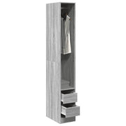 Kledingkast 30x50x200 cm grijs sonoma eiken bewerkt hout