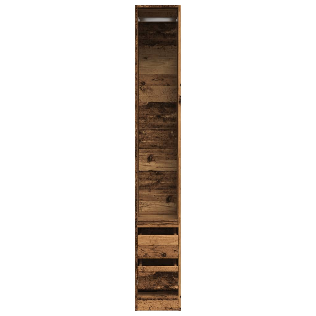 Kledingkast 30x50x200 cm bewerkt hout oud hout