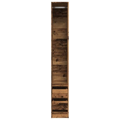 Kledingkast 30x50x200 cm bewerkt hout oud hout
