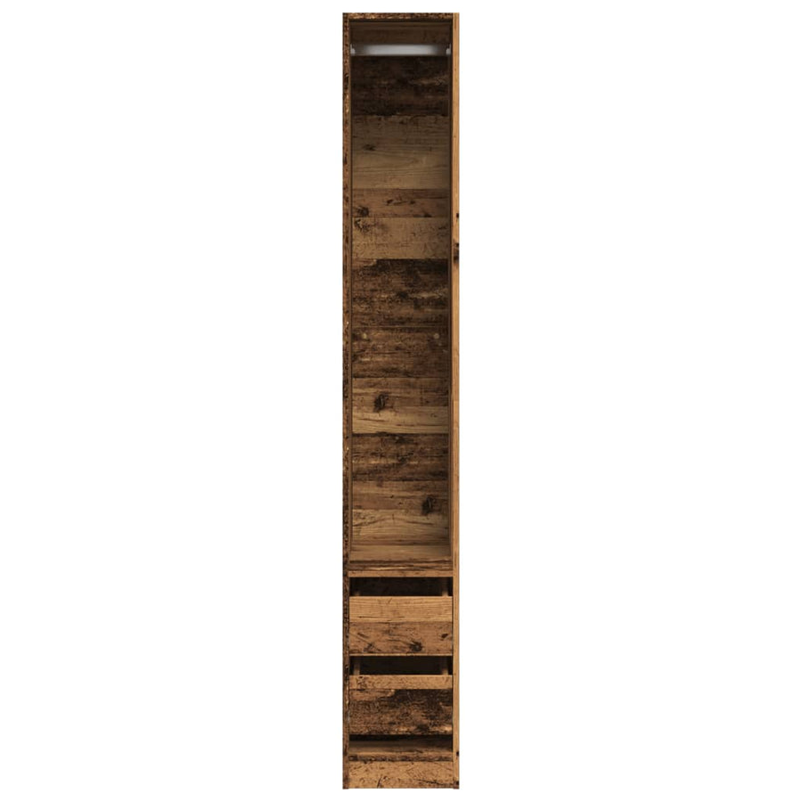 Kledingkast 30x50x200 cm bewerkt hout oud hout