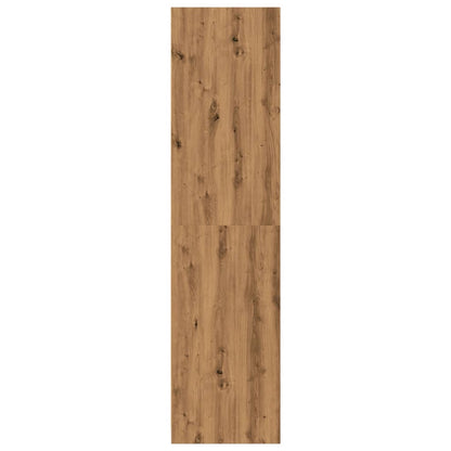 Kledingkast 30x50x200 cm bewerkt hout artisanaal eikenkleur