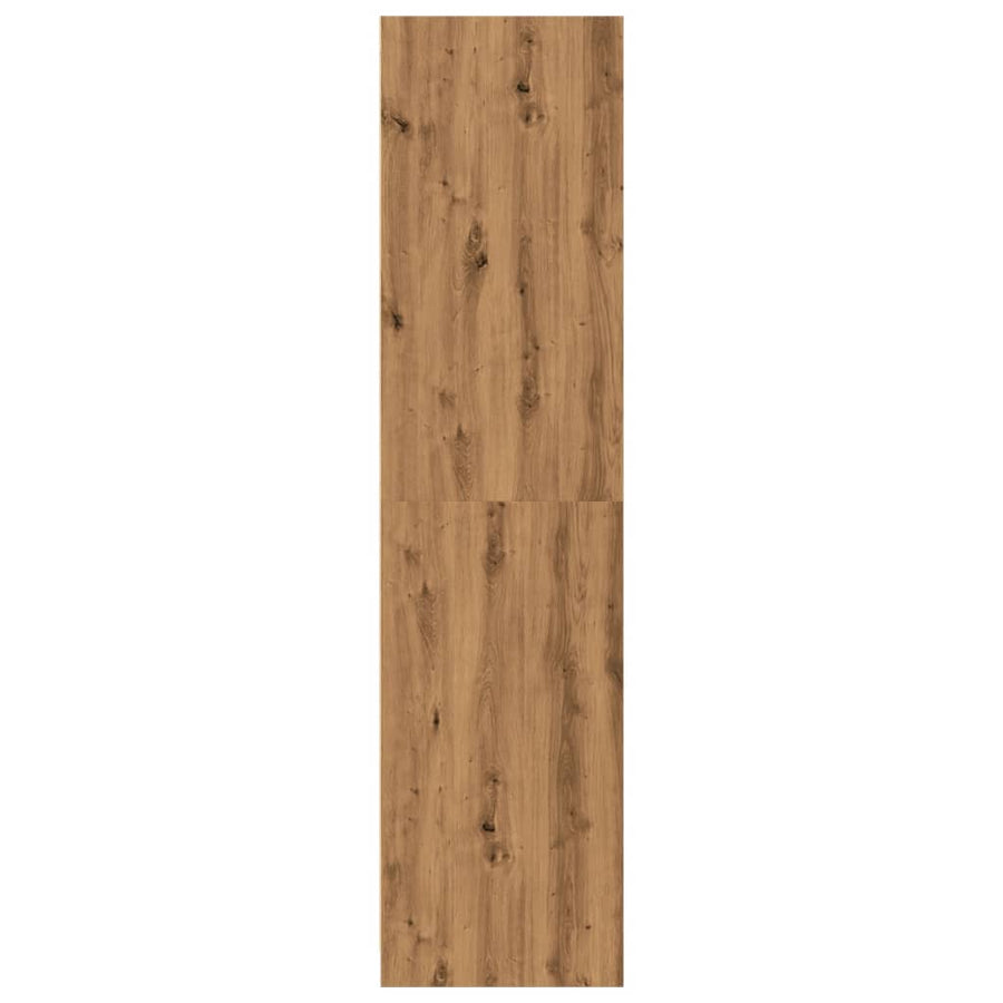 Kledingkast 30x50x200 cm bewerkt hout artisanaal eikenkleur