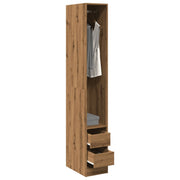 Kledingkast 30x50x200 cm bewerkt hout eiken