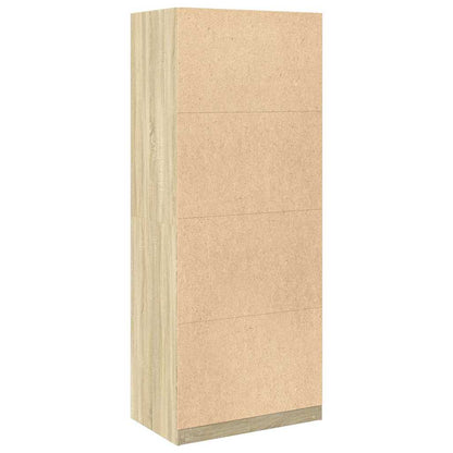 Kledingkast 80x50x200 cm bewerkt hout sonoma eikenkleurig
