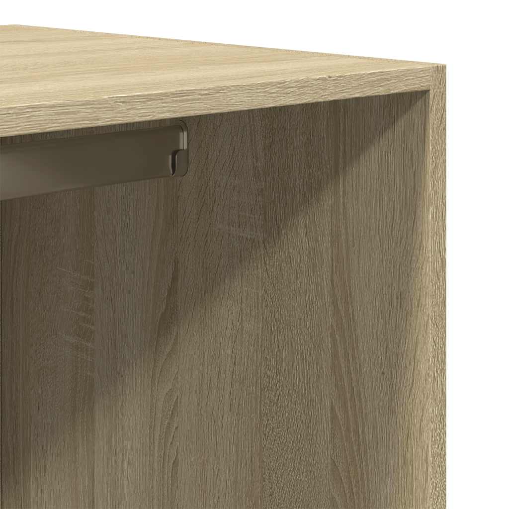 Kledingkast 80x50x200 cm bewerkt hout sonoma eikenkleurig
