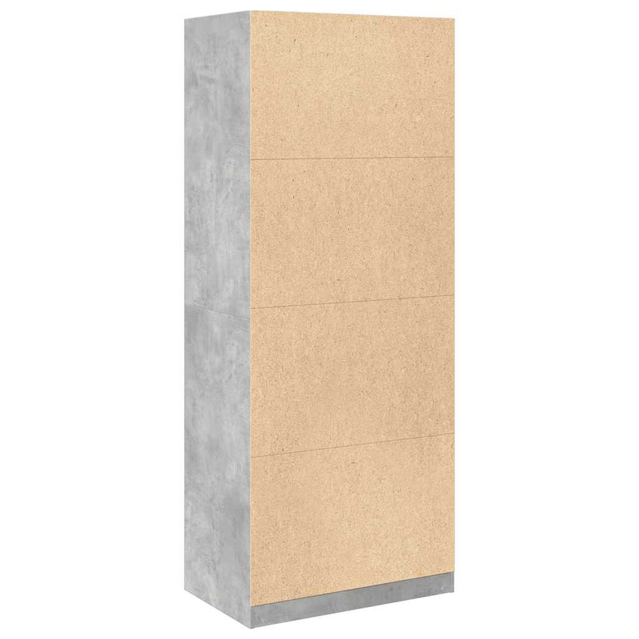 Kledingkast 80x50x200 cm bewerkt hout betongrijs