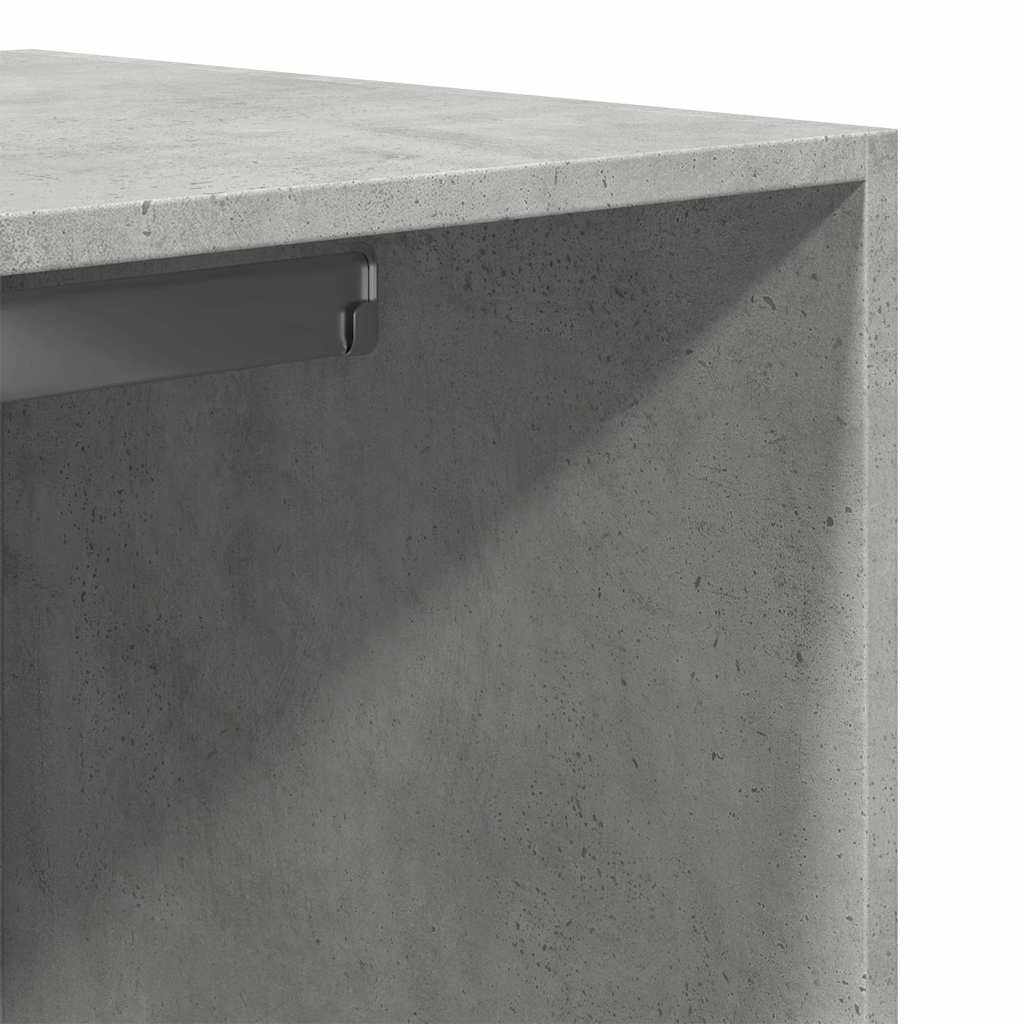 Kledingkast 80x50x200 cm bewerkt hout betongrijs