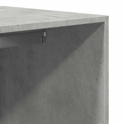 Kledingkast 80x50x200 cm bewerkt hout betongrijs
