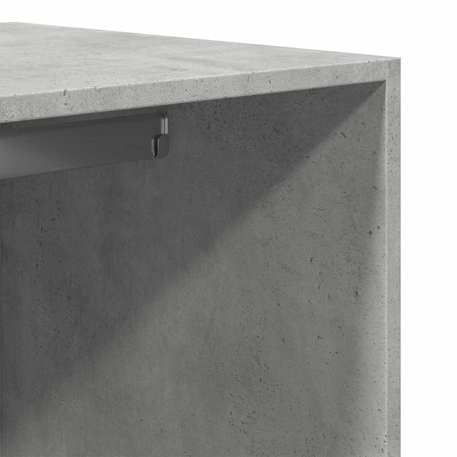 Kledingkast 80x50x200 cm bewerkt hout betongrijs