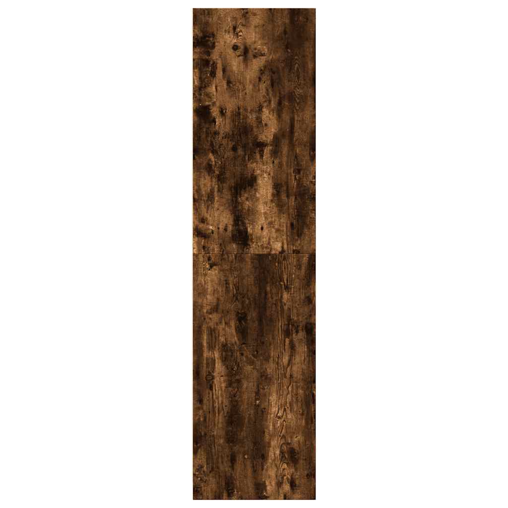 Kledingkast 80x50x200 cm bewerkt hout gerookt eikenkleurig