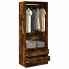 Wardrobe 80x50x200 cm treated wood smoked oak colour