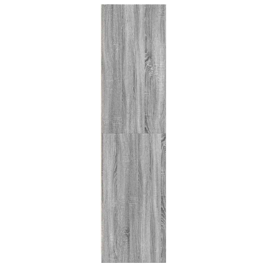 Kledingkast 80x50x200 cm bewerkt hout grijs sonoma eikenkleur