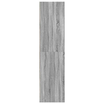 Kledingkast 80x50x200 cm bewerkt hout grijs sonoma eikenkleur